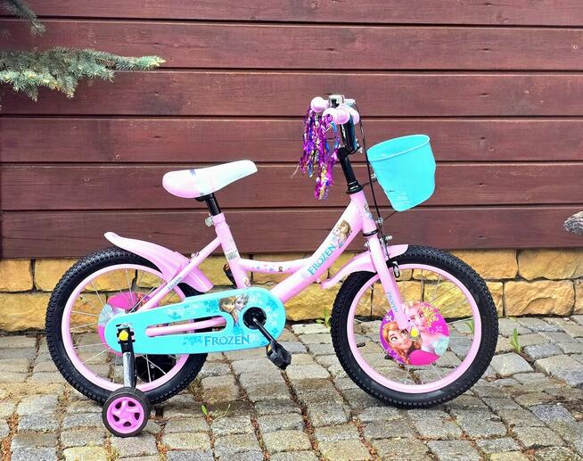 Rower Frozen różowy/fioletowy
