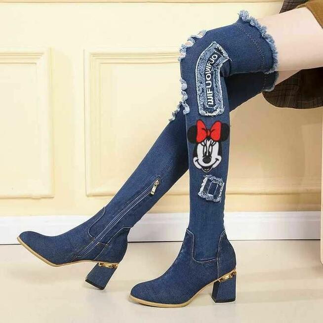 Kozaki dżinsowe Myszka miki