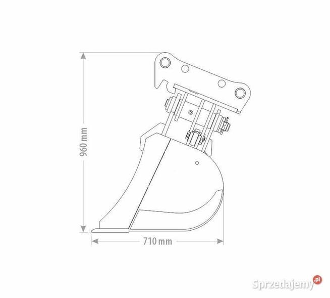 ŁYŻKA SKARPOWA HYDRAULICZNA 10 - 12 T