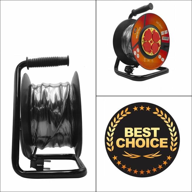 Przedłużacz na metalowym bębnie 50 m