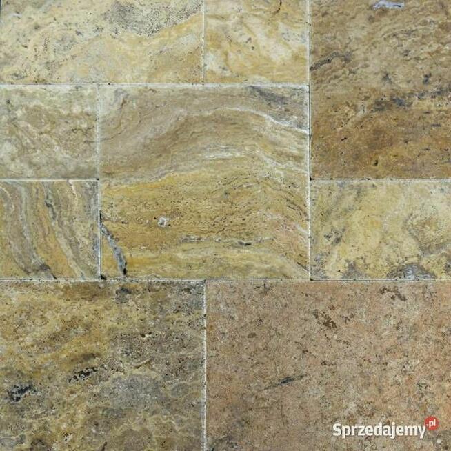 Trawertyn Scabos szczotkowany i dłutowany komplet 0,742 m2