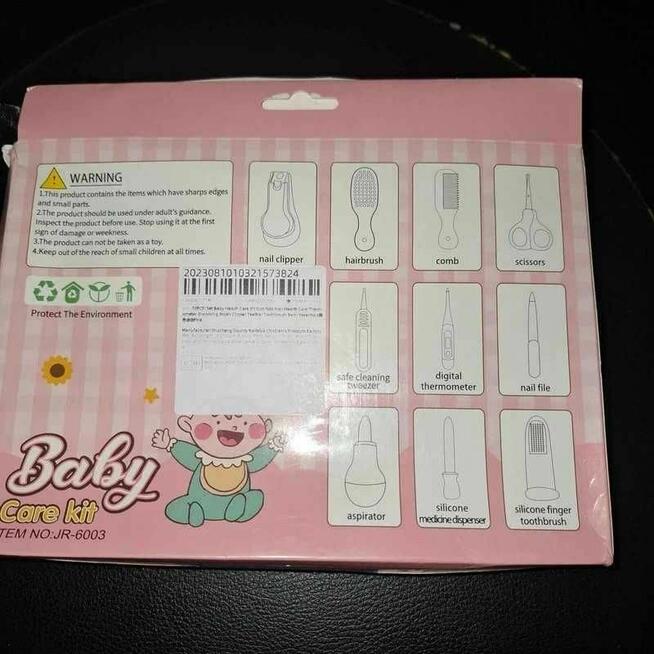 Zestaw pielęgnacyjny 10w1 dla niemowlaka – różowy, nowy