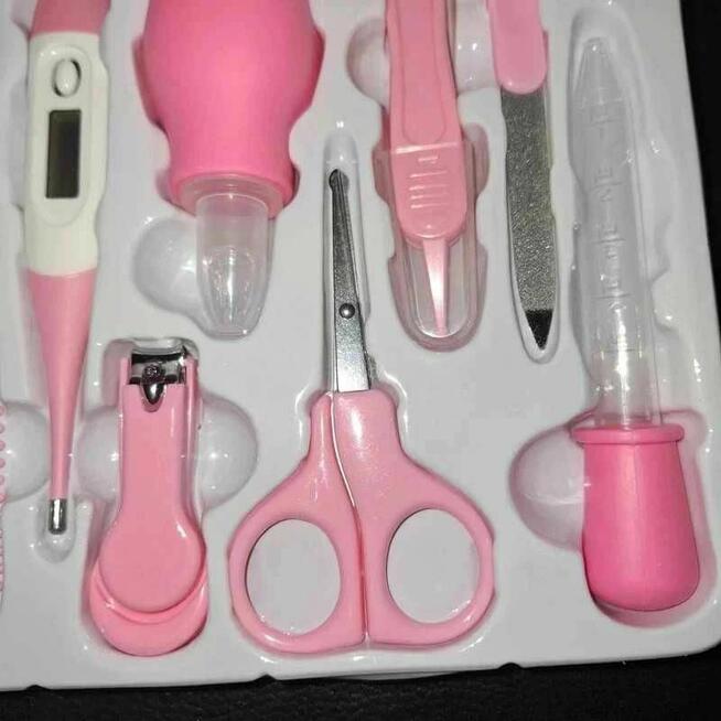 Zestaw pielęgnacyjny 10w1 dla niemowlaka – różowy, nowy