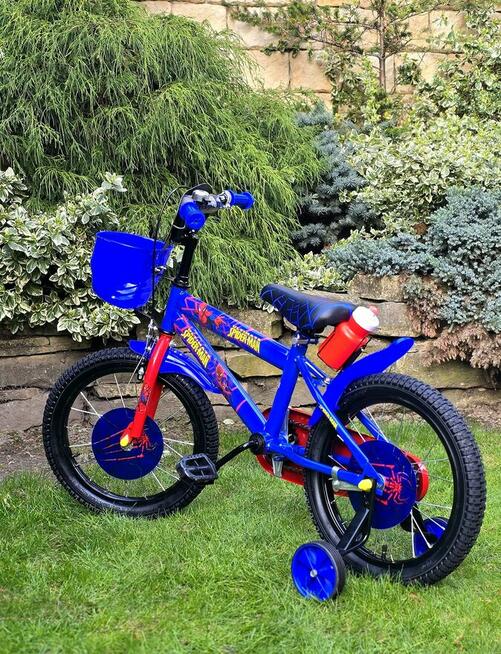 Rower spiderman 16 cali dostepny niebieski i czerwony