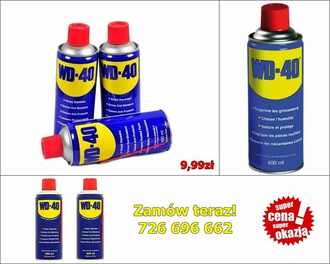 WD 40 - zdj z aplikatorem i bez