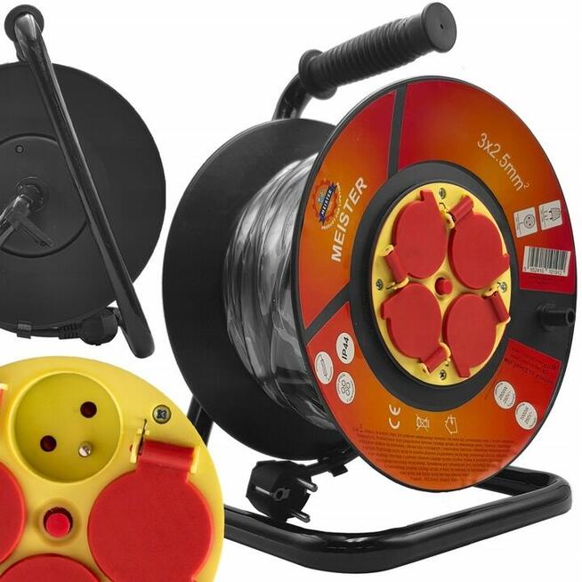 Przedłużacz na metalowym bębnie 50 m