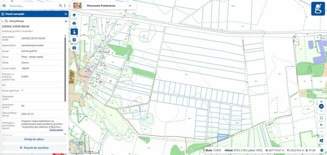 Działka budowlana 72-310 Sowno Zachodniopomorskie = 3081 m2