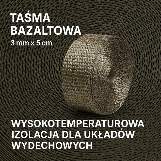 Taśma bazaltowa termiczna 1400 C 5m/5 cm/3 mm