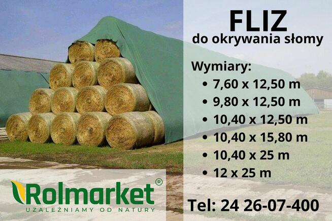 Fliz do okrywania stogu słomy siana 10,4x15,8m okrywowy