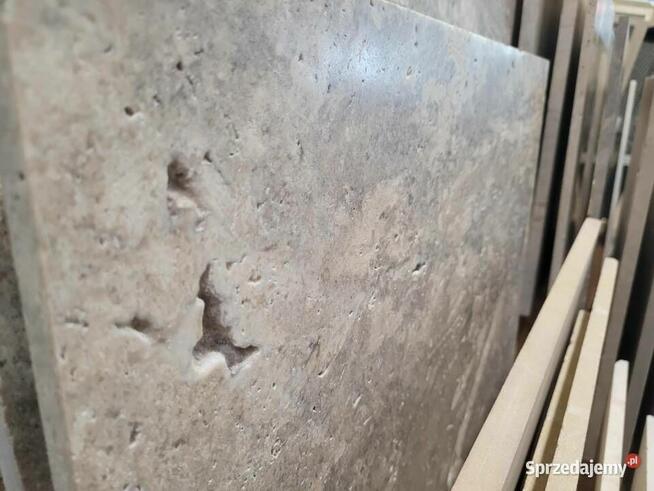 Płytki Trawertyn Silver Ash bębnowany 61x61x3 cm