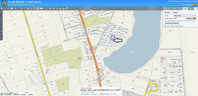 Sprzedam działka nad jeziorem Obra ul. Smugowa k/ Wolsztyn