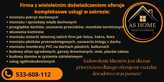Malowanie dachów, usługi dekarskie, dachy, więźby