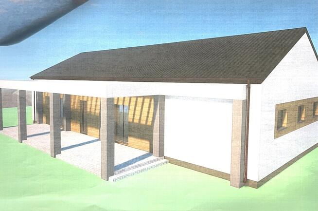 Ogrodzona działka z projektem na dom jednorodzinny