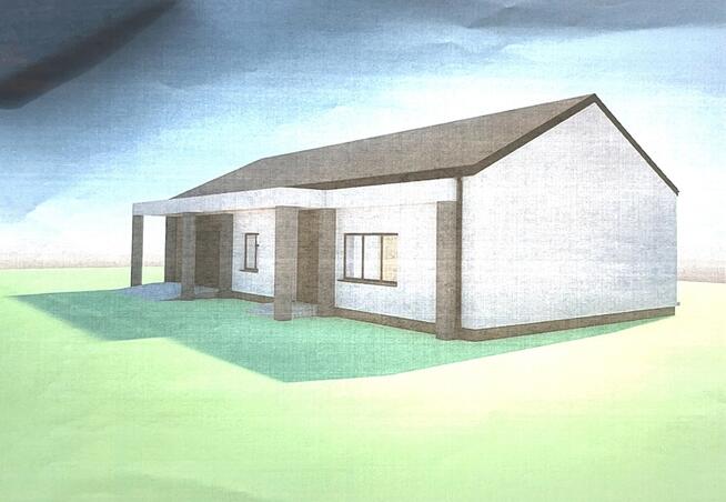 Ogrodzona działka z projektem na dom jednorodzinny