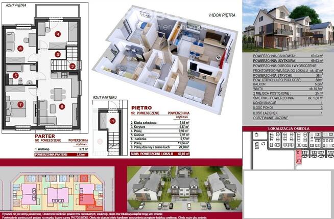 Mieszkanie 3pok. na piętrze, segment