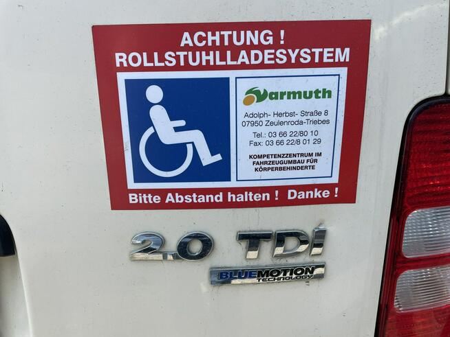 Caddy do przewozu Niepełnosprawnych inwalida rampa 2015