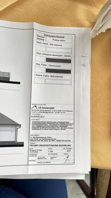 Działka budowlana z projektem w Dobieszczynie