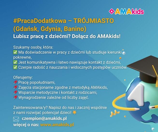 Trener - Praca dodatkowa w branży edukacji dziecięcej