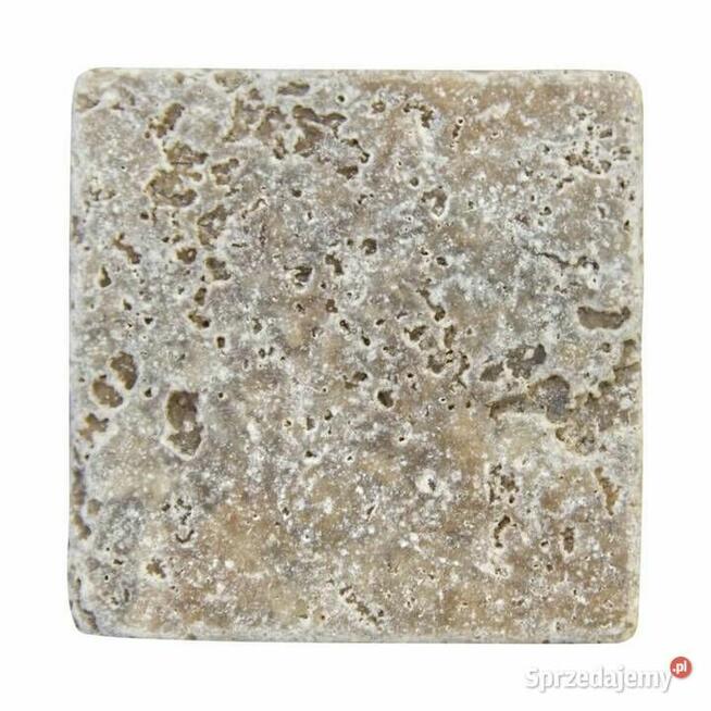 Płytki Trawertyn Silver Ash bębnowany 10x10x1 cm