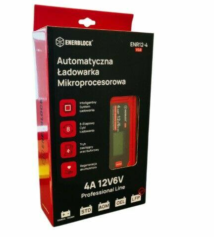 Automatyczna ładowarka mikroprocesorowa Enerblock 6/12V 4A L