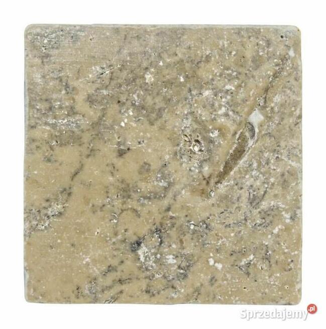 Płytki Trawertyn Silver Ash bębnowany 10x10x1 cm