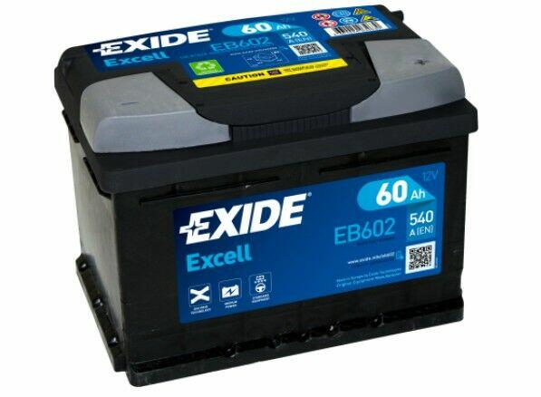 Akumulator 60Ah Exide Excell 540A EB602 EN PRAWY PLUS