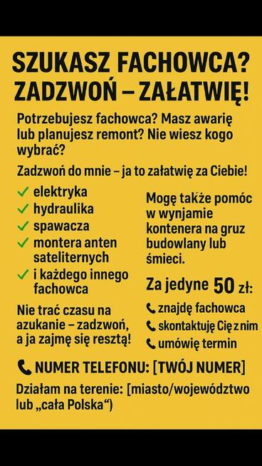 Znajdę i ustawie wizytę każdego fachowca w Polsce