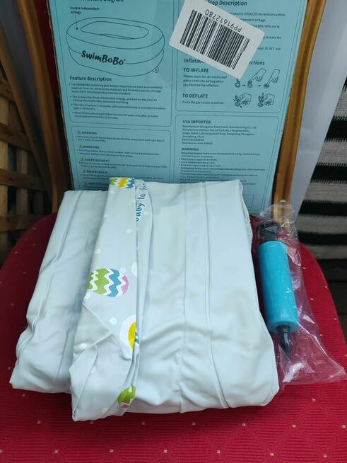 Dmuchana Wanienka Wanna dla Dzieci Dziecka Niemowląt SwimBoBo