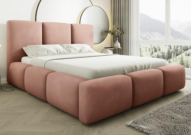 Łóżko Tapicerowane Bubble Masywne Miękkie Zagłowie 120x200