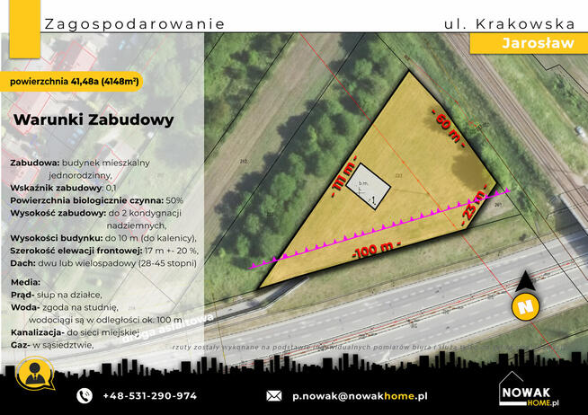 Sprzedam działkę budowlaną – Jarosław, przy obwodnicy