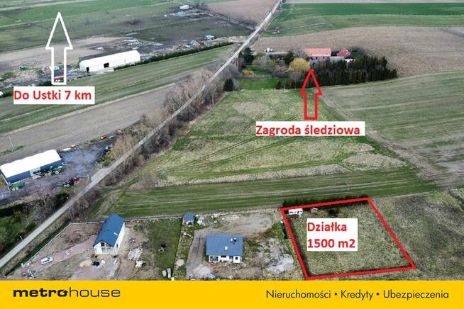 Działka z warunkami zabudowy blisko Ustki! 1500 m2