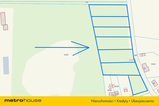 ŻYCHCE - działka budowlana z warunkami zabudowy.