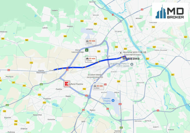 Działka przemysłowa Bronisze gm. Ożarów Mazowiecki,