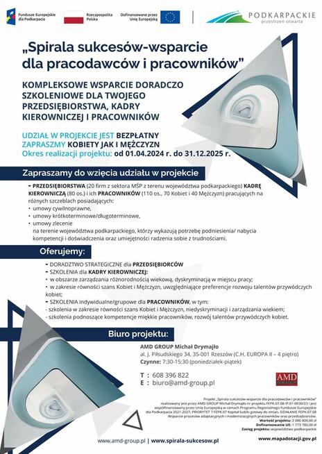 Projekt Spirala sukcesów-wsparcie dla pracodawców i pracowni