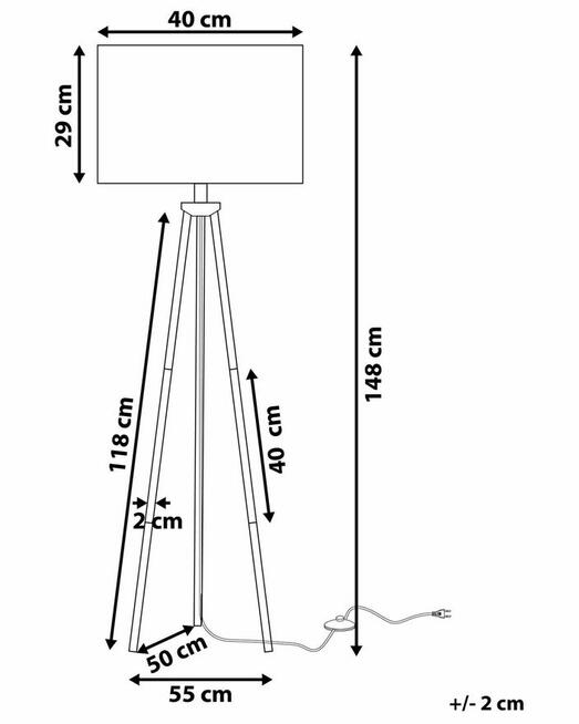 Lampa podłogowa Metal Srebrny