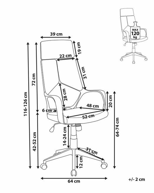 Krzesło biurowe kolory