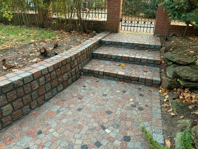 Kostka granitowa 3 kolory MISZUNG 8/11cm szwedzka łupana