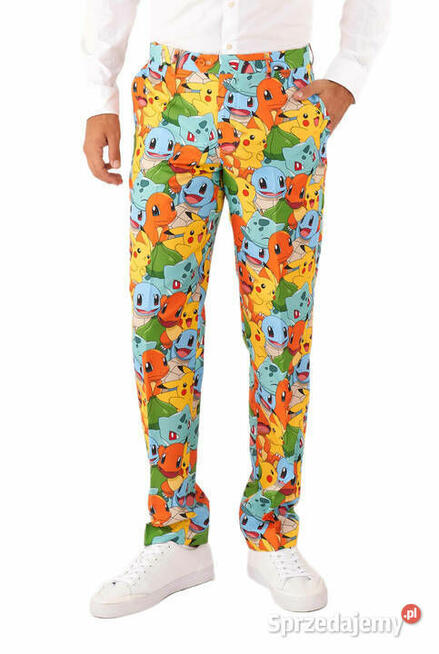 OPPOSUITS Garnitur męski z krawatem kolorowy POKEMONY bajka