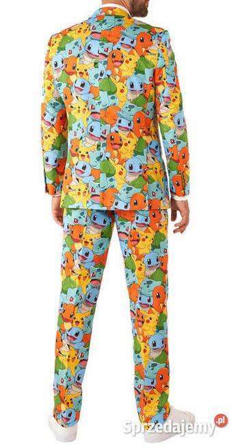 OPPOSUITS Garnitur męski z krawatem kolorowy POKEMONY bajka