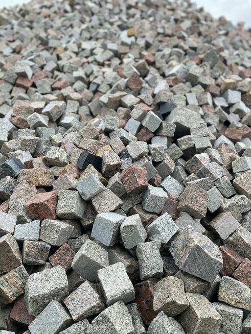 Kostka granitowa Miszung 4/6 mieszanka kolorów bruk łupany