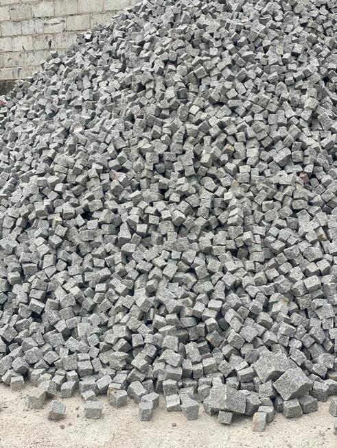 Kostka granitowa Bohus siwy 4/6 surowo łupana SUPER CENA!!!