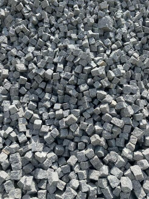 Kostka granitowa Bohus siwy 4/6 surowo łupana SUPER CENA!!!