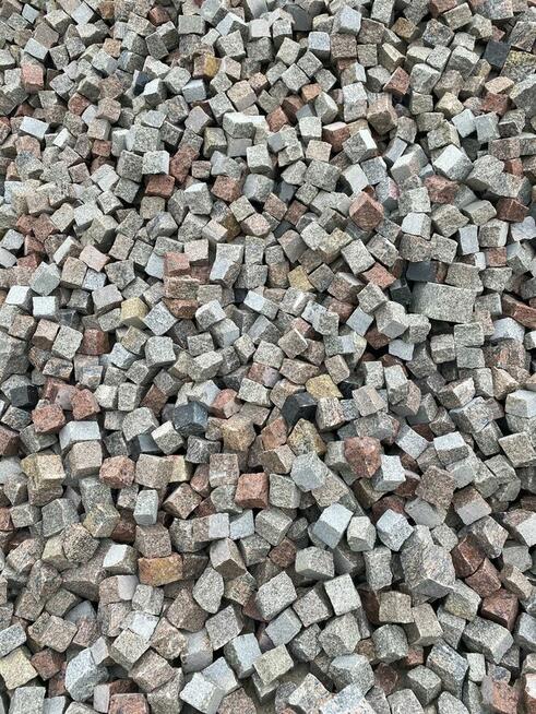 Kostka granitowa Miszung 4/6 mieszanka kolorów bruk łupany
