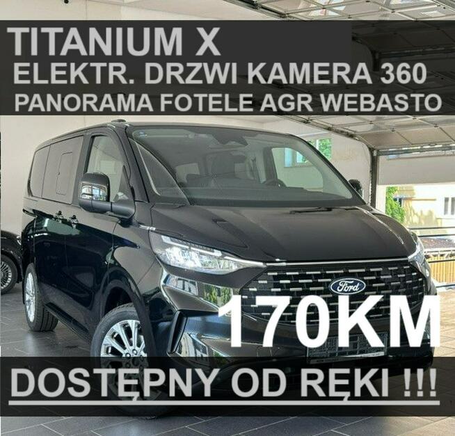 Ford Tourneo Custom L2 Titanium X 170KM Kamera 360 Elektr. Drzwi AGR  Od ręki !  -  3429zł