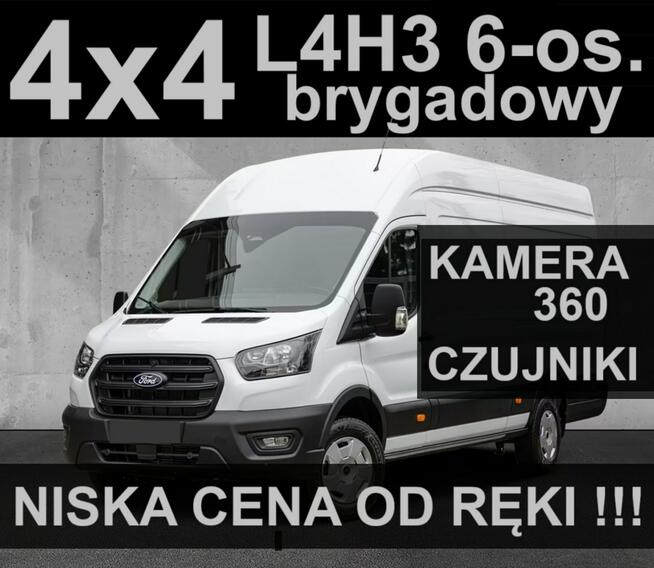 Ford Transit 4x4 L4H3 6-os. Brygadowy 130KM  Super Niska Cena  ! 2362 zł Od ręki !
