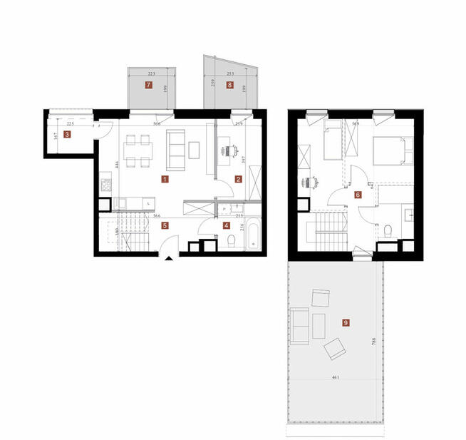 Okazja Dąbrowa Gòrnicza Reden 4 Pakoje taras