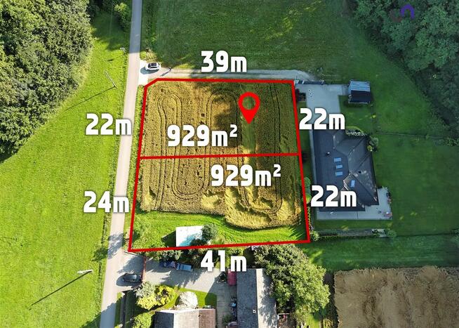 Działka budowlana Rudzica gm. Jasienica, Grabówka