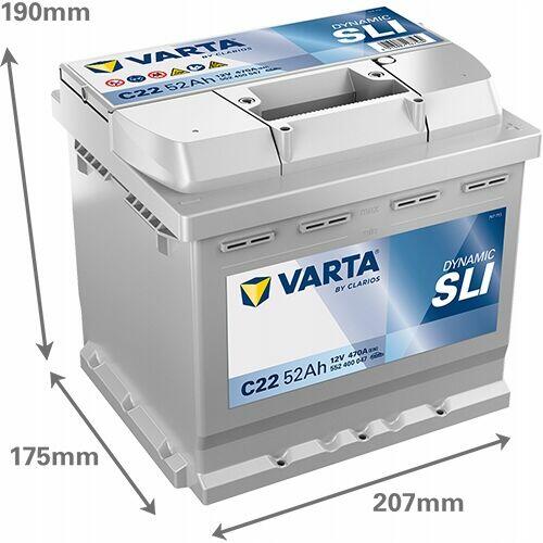 Akumulator 52Ah 470A Varta C22