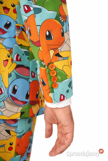 OPPOSUITS Garnitur męski z krawatem kolorowy POKEMONY bajka