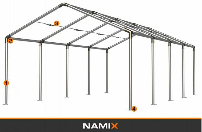 Namiot BASIC 6x8 imprezowy handlowy ogrodowy eventowy PE 240